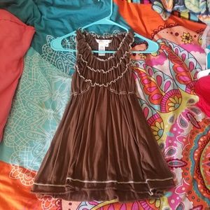 Max studio brown tank top size petite MP